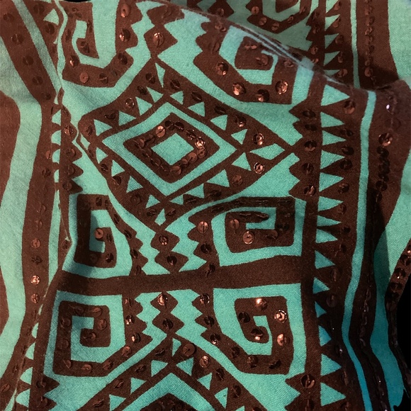 Vintage - 50"s Sequin Mexican Circle Skirt - Handmade/Hand Silk-Screened - Small - Picture 9 of 11